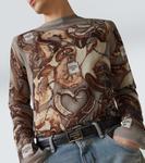 Футболка с сетчатым принтом Acne Studios, Light Grey - фото 5