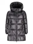 Пуховик со съемным капюшоном Add, черный - фото