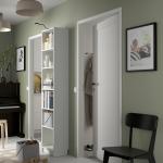 Книжный шкаф IKEA, 40x28x202 см, белый - фото