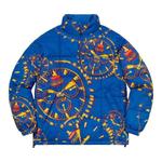Куртка reversible puffy jacket 'blue gold' Supreme, синий - фото