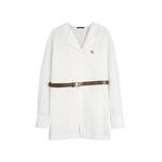 ELLE Рубашка Women's White Lapel Moderate - фото