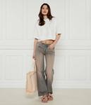 Футболка в торроне Cropped fit Pinko, белый - фото 2