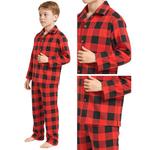 Детский комплект пижамы с длинным рукавом и пуговицами в клетку Inspire Chic - фото 4