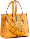 Женская мини-сумка GUESS Silvana 2 Comprtmnt., Yellow Logo - фото 2