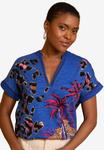 Футболка Love & Roses REGULAR FIT TRIM V-NECK, Blue - фото