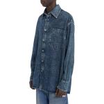 Рубашка мужская синяя Mm6 Maison Margiela, синий - фото 5