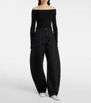 Декорированные кожаные балетки Alaïa, Blanc Casse - фото 3