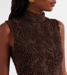 Креп макси-платье Rotate, Chocolate Brown - фото 4