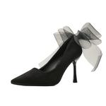 Туфли на высоком каблуке женские черный Hkcp - фото