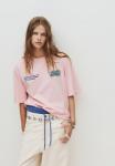 Футболка PULL&BEAR GRAPHIC, Pink - фото 3