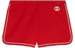 Шорты женские Gucci повседневные короткие, красный - фото