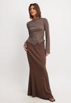 Юбка макси MERMAID SHAPED NA-KD, коричневый - фото 3