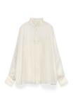 Блуза ADOLFO DOMINGUEZ OVERSIZED SEMI-SHEER , White - фото 5