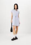 Платье TOM TAILOR DENIM STRIPED MINI DRESS, White Blue /Multi-Coloured - фото 2