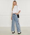 Футболка женская Hugo свободного кроя укороченная, белый - фото 2