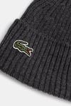 Шерстяная шапка Lacoste, серый - фото 3