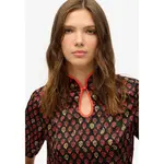 Платье Superdry Mandarin Jacquard short, черный - фото 5