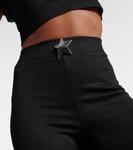 Расклешенные брюки с высокой посадкой Area, черный - фото 4