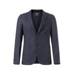 Однобортный клетчатый пиджак Ermenegildo Zegna, темно-синий - фото