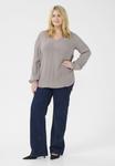 Блуза AMI Kaffe Curve, светло-серый - фото