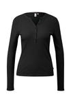 Топ QS Long sleeved top, Schwarz/Black - фото 8