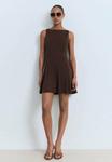 Платье Mango SHORT FLARED, Brown - фото 2
