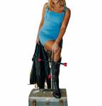 Джинсовое платье с пряжкой в синем цвете Lucky & Blessed - фото 3