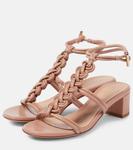 Кожаные сандалии Gianvito Rossi, Peach - фото 5