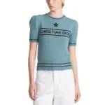 SS25 Вязаный свитер Women's DIOR, синий - фото 6