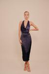 Платье WAL G. JOLINE COWL NECK MIDI, Navy Blue/Blue - фото