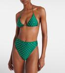 Бикини, украшенное драгоценными камнями Oséree, зеленый - фото 2