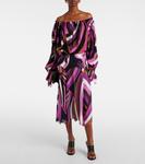 Юбка миди Iride Pucci, Fuxia/Marrone - фото 2