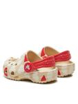 Мюли Crocs Classic Heart Print Clog T 206832, бежевый - фото 3