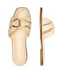 Кожаные тапочки Twinset, бежевый - фото 4