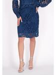 Юбка до колена faina, темно-синий - фото 3