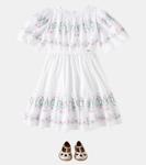 Платье из принтованного хлопка Patachou, Cross Stitch Print - фото 2