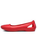 Сандалии flat red sandals Crocs, красный - фото