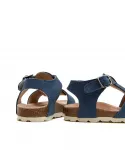 Синие кожаные детские сандалии CASTELL MENORCA, темно-синий - фото 3