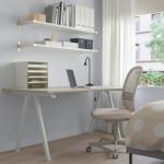 Рабочий стол TROTTEN IKEA, 160x80 см, бежевый/белый - фото 7