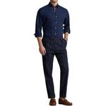 Рубашка с вышитым логотипом Polo Ralph Lauren, синий - фото 3