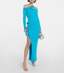 Украшенный топ из ребристой вязки Giuseppe di Morabito, Pool Blue - фото 2