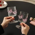 Набор бокалов Kawasimaya J-23-11, 2 шт для вина, полоски/прозрачный - фото 2