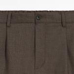 Брюки Massimo Dutti Darted Wool, коричневый - фото 3