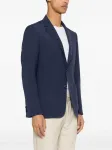 Шерстяной однобортный пиджак Zegna, синий - фото 3
