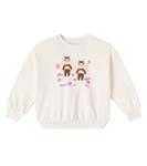 Хлопковый джерси свитшот с принтом Mini Rodini, Offwhite - фото