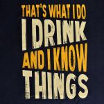 Drink And Know Things - футболка синяя - фото 2