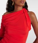 Трикотажное мини-платье La Mini Robe Drapeado Jacquemus, оранжевый - фото 4