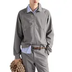 PRADA Шерстяная куртка-бомбер, Gray - фото 4