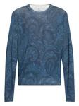 Свитер с принтом пейсли ETRO, синий - фото