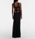 Платье-бюстье с боковыми разрезами Tom Ford, черный - фото 3